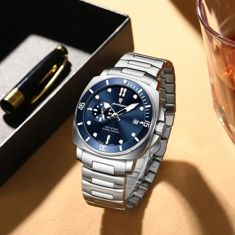 Men'S Business Luxury Stainless Steel Strap Watch