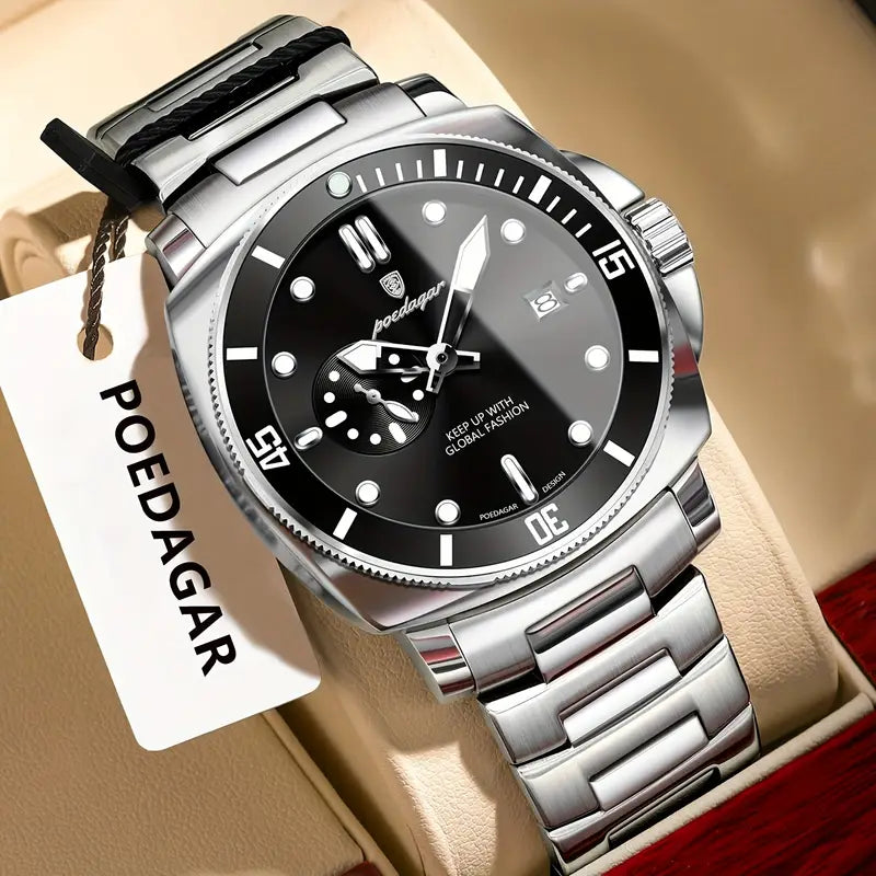 Men'S Business Luxury Stainless Steel Strap Watch