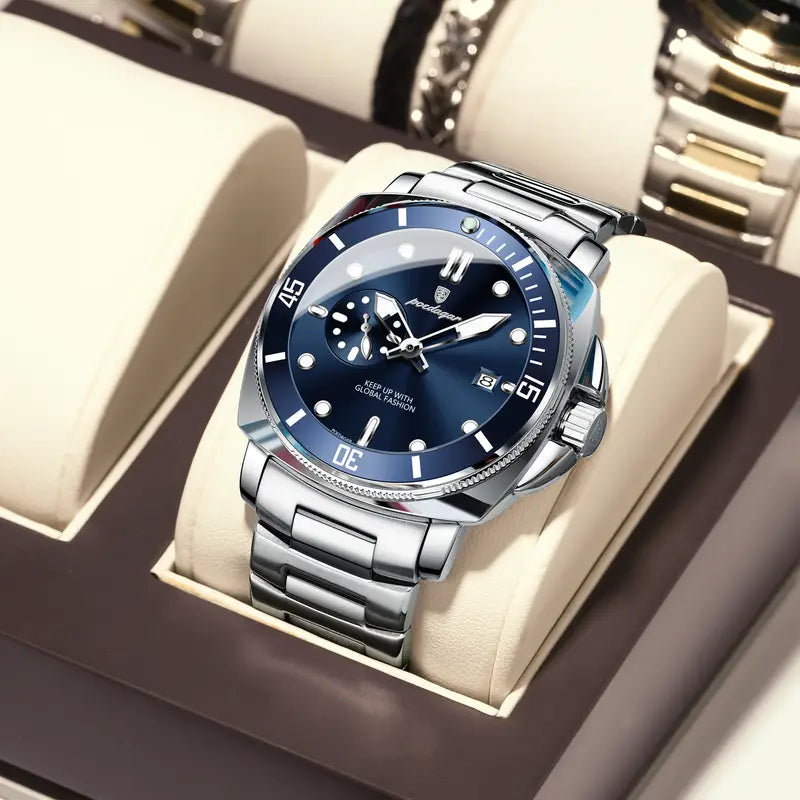 Men'S Business Luxury Stainless Steel Strap Watch