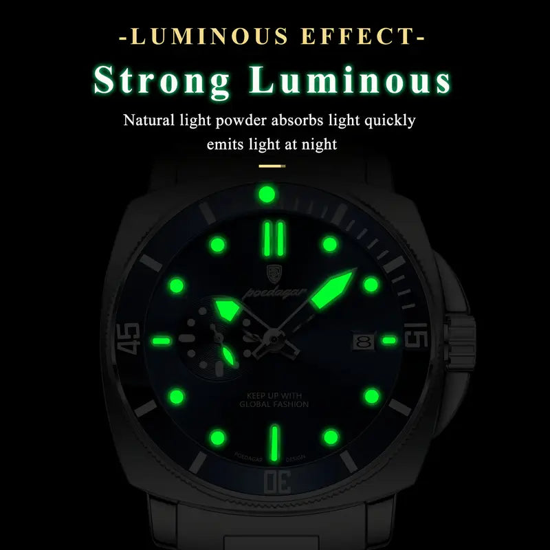 Men'S Business Luxury Stainless Steel Strap Watch