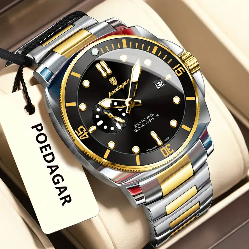 Men'S Business Luxury Stainless Steel Strap Watch