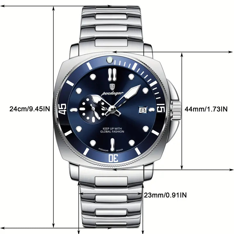 Men'S Business Luxury Stainless Steel Strap Watch