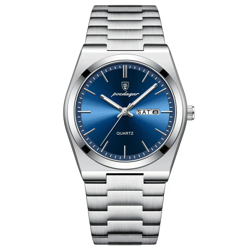 New Silver Men Luxury Watch