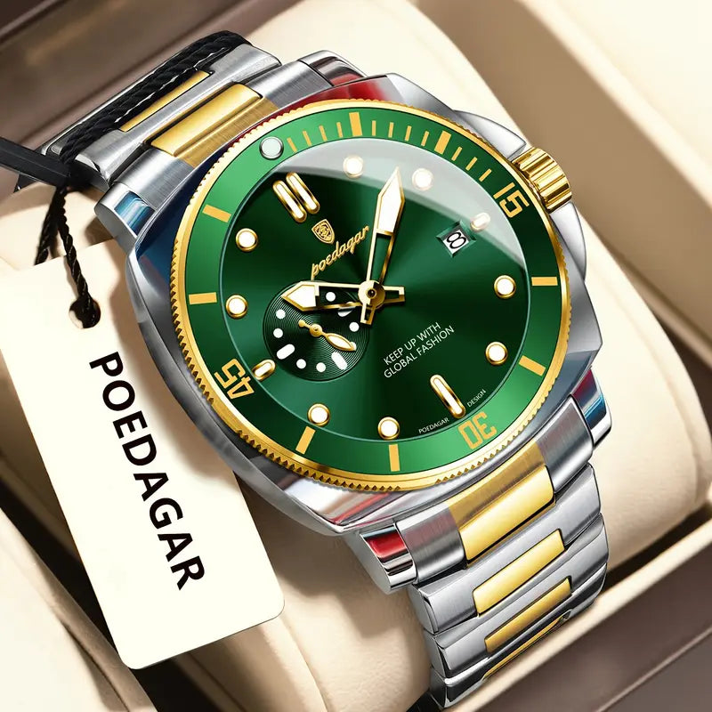 Men'S Business Luxury Stainless Steel Strap Watch