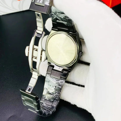 Black Aura with Date -Ultra High Quality Stainless Steel Watch