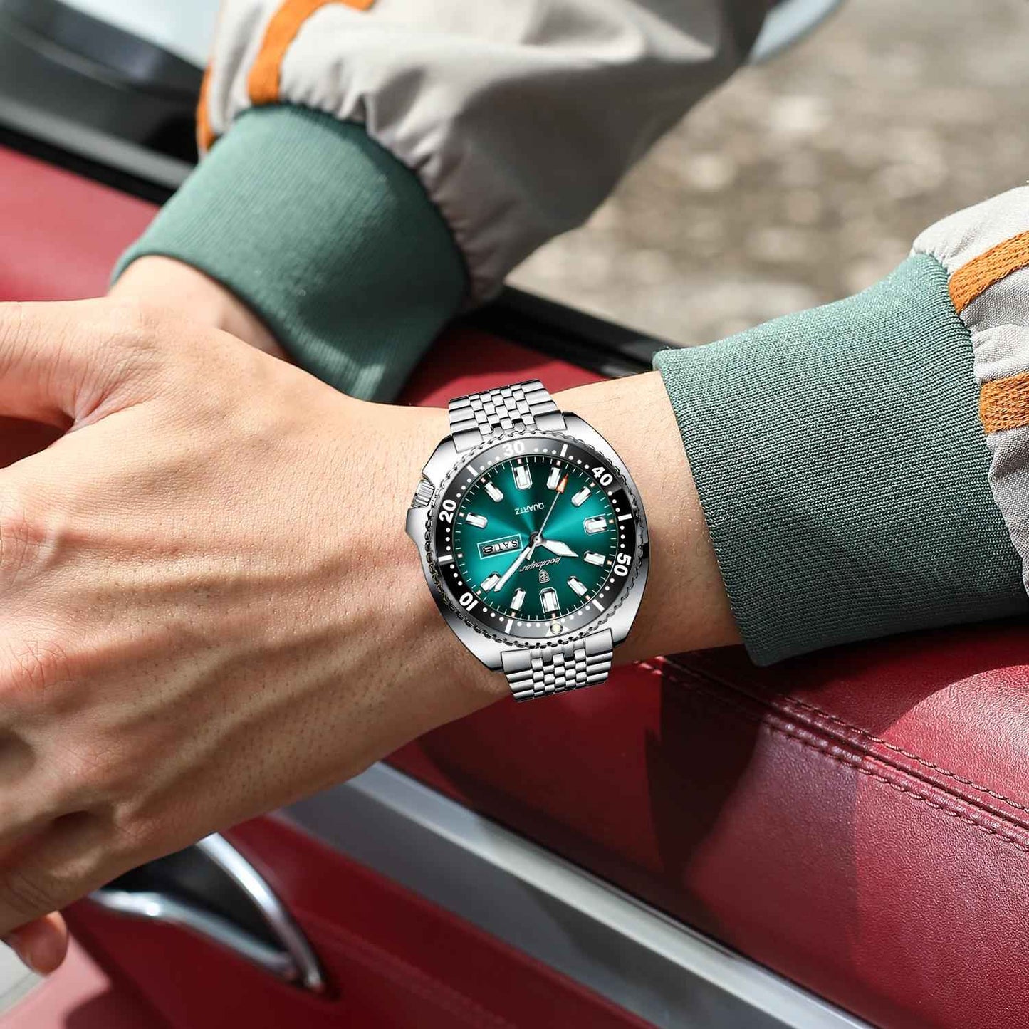 Luxury Business Montres Stainless Steel Quartz Watch