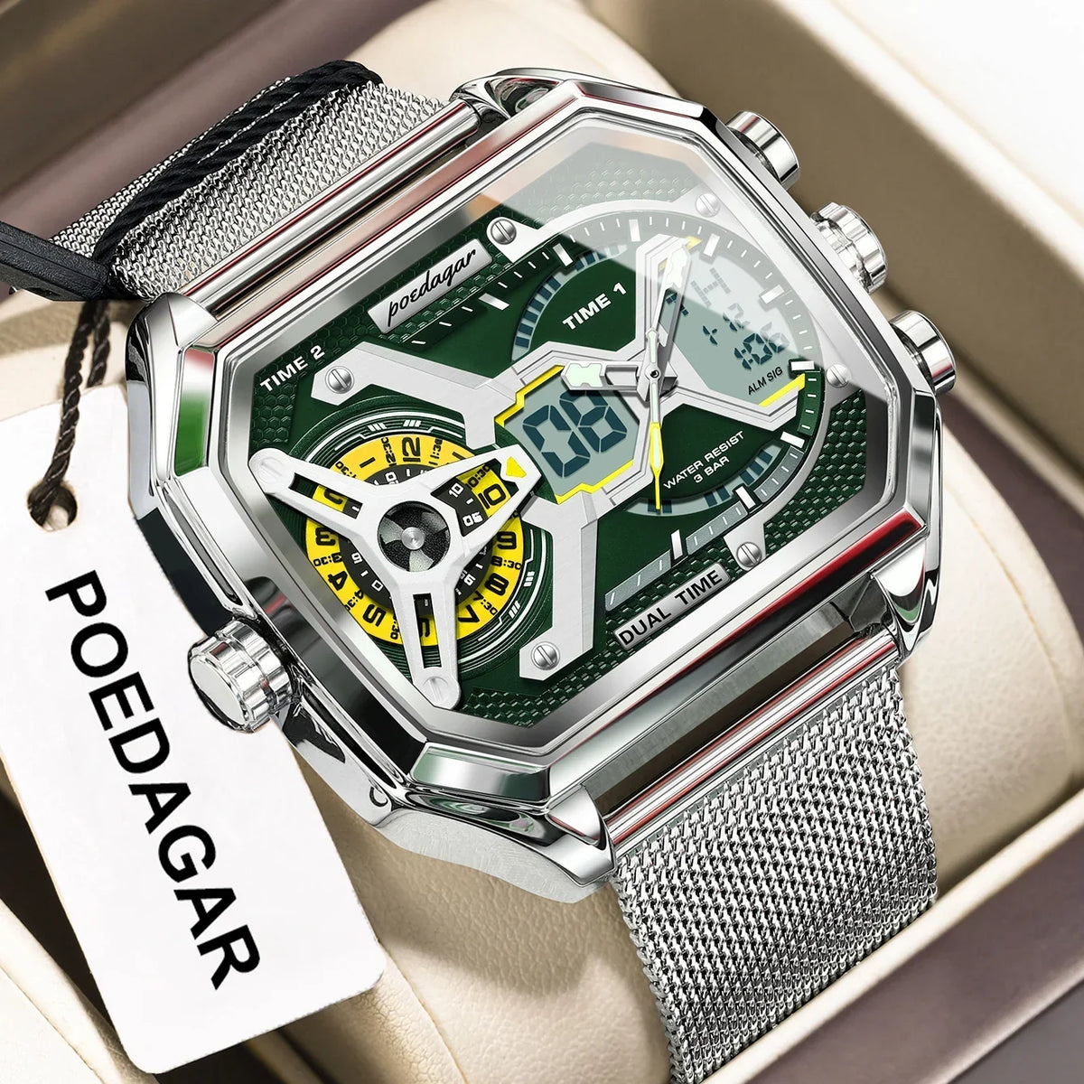 Poedagar Multifunction Water Resistant Mens Watch