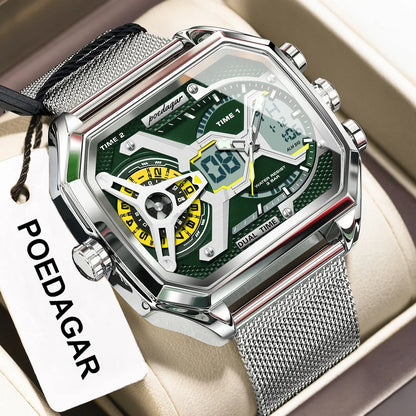 Poedagar Multifunction Water Resistant Mens Watch