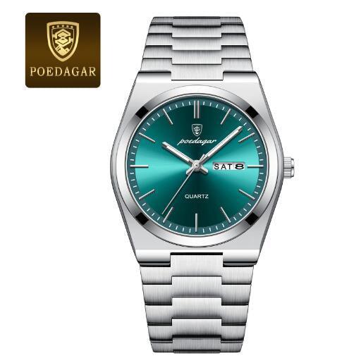 New Silver Men Luxury Watch