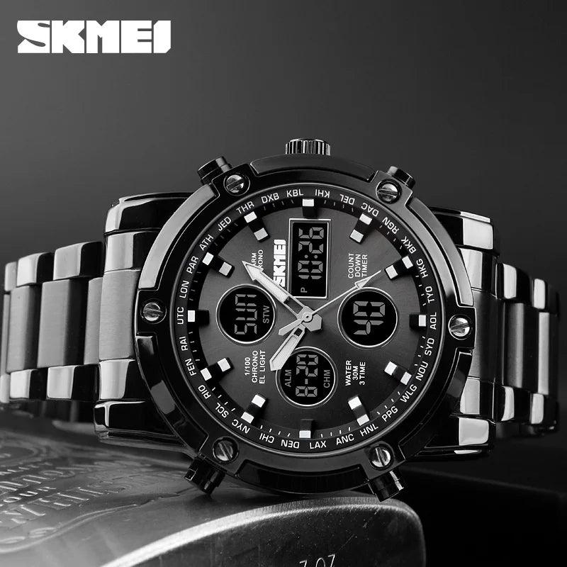 Mens Luxury Top Brand Steel Men Watches Waterproof Wristwatch