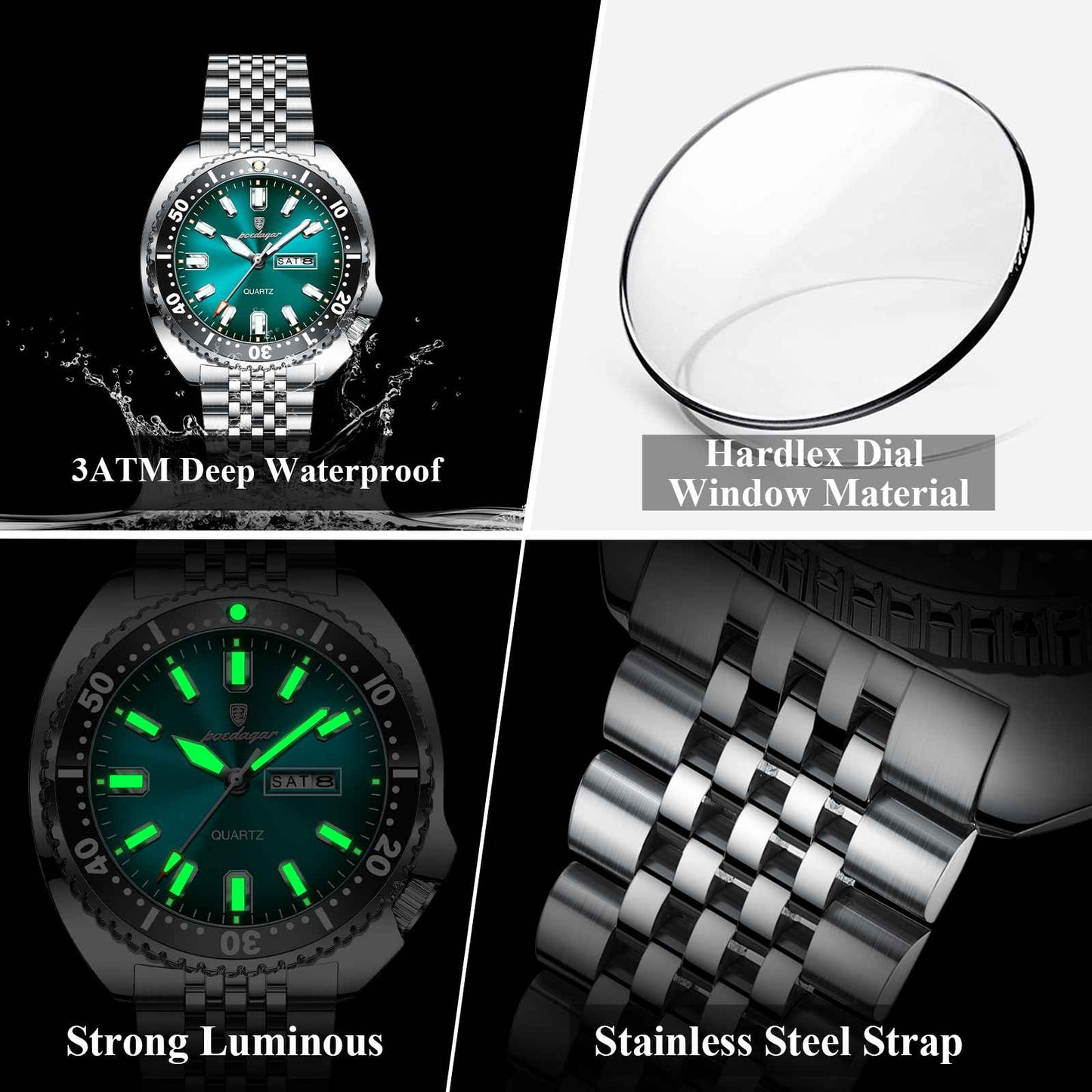 Luxury Business Montres Stainless Steel Quartz Watch