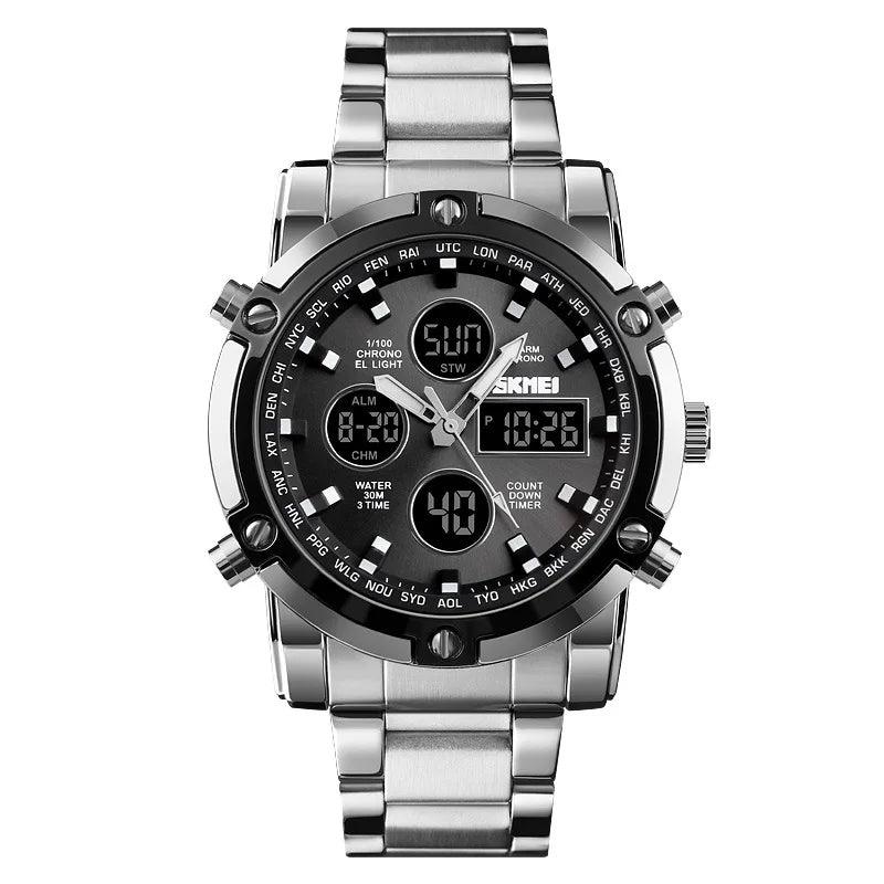 Mens Luxury Top Brand Steel Men Watches Waterproof Wristwatch