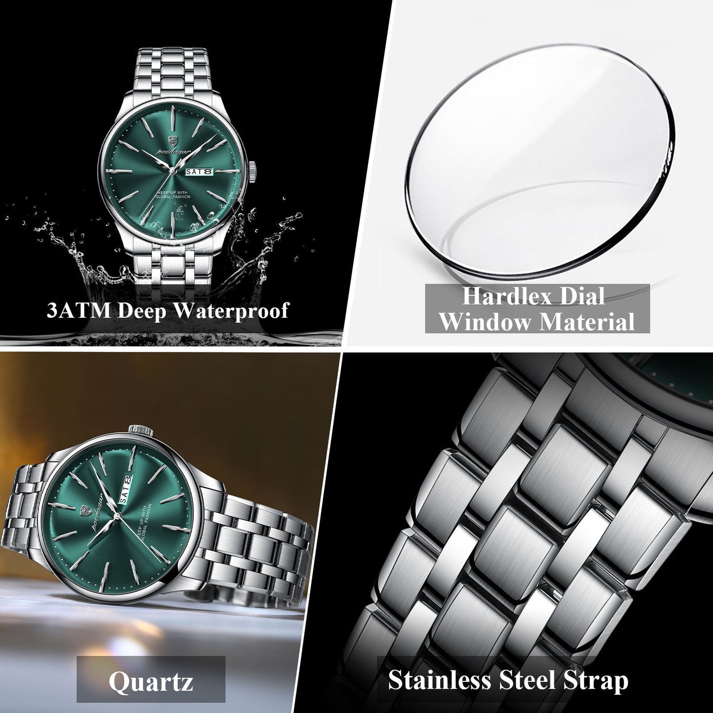Poedagar 843 Men Quartz Wrist Watch