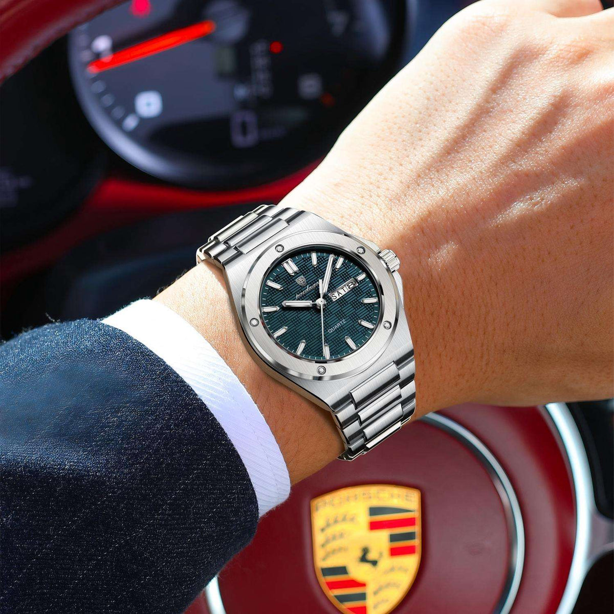 Poedagar Stainless Steel Men Watch