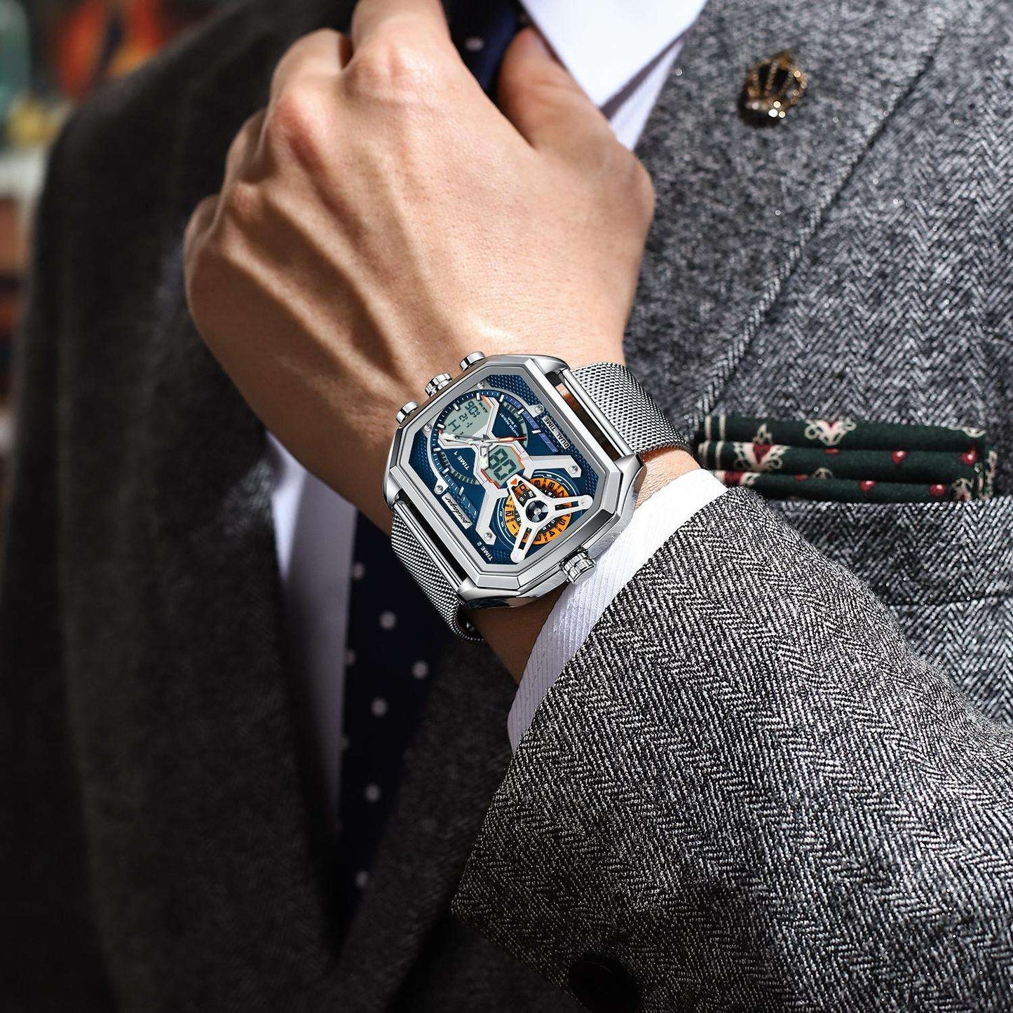 Poedagar Multifunction Water Resistant Mens Watch
