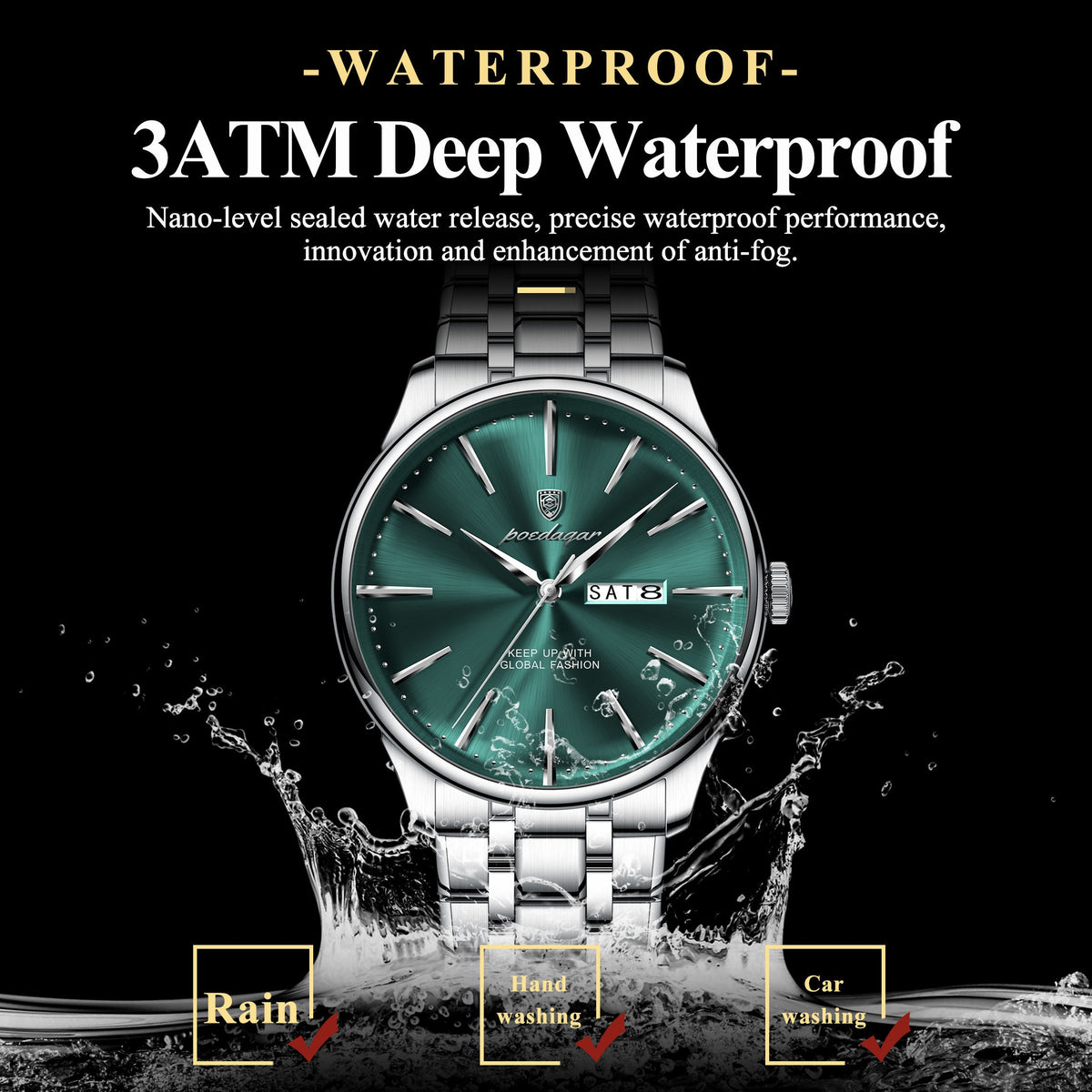 Poedagar 843 Men Quartz Wrist Watch