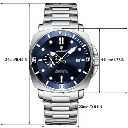 Men'S Business Luxury Stainless Steel Strap Watch