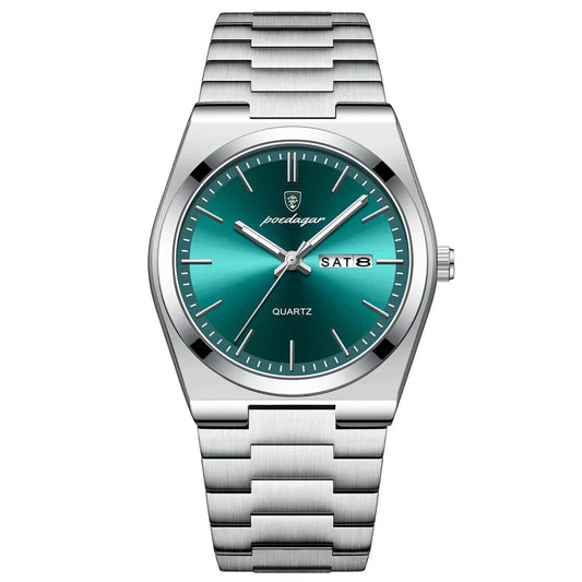 New Silver Men Luxury Watch