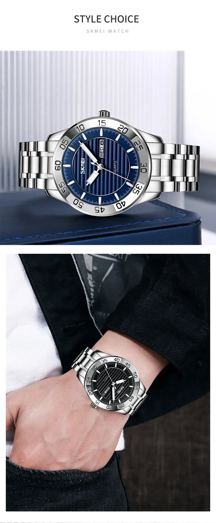 Men Luxury Stainless Steel Watch