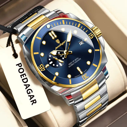 Men'S Business Luxury Stainless Steel Strap Watch