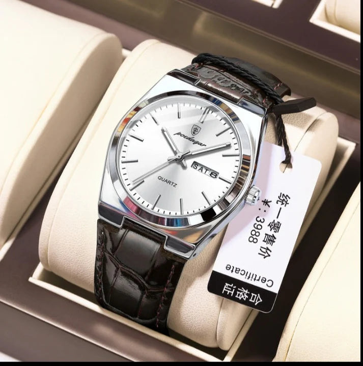 New Silver Men Luxury Watch